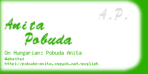 anita pobuda business card